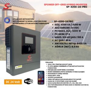 Spower SP-4200-24V PRO 4.2 kW MPPT Off-Grid Hybrid İnverter