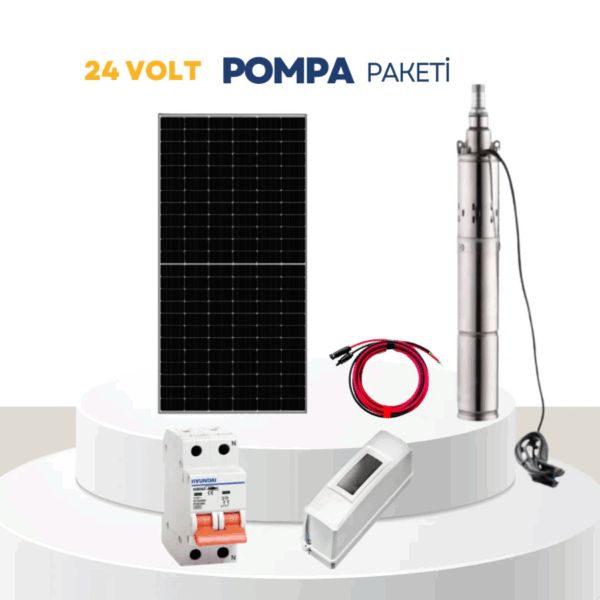 Spower 24 Volt Sulama Dalgıç Pompa Solar Paket