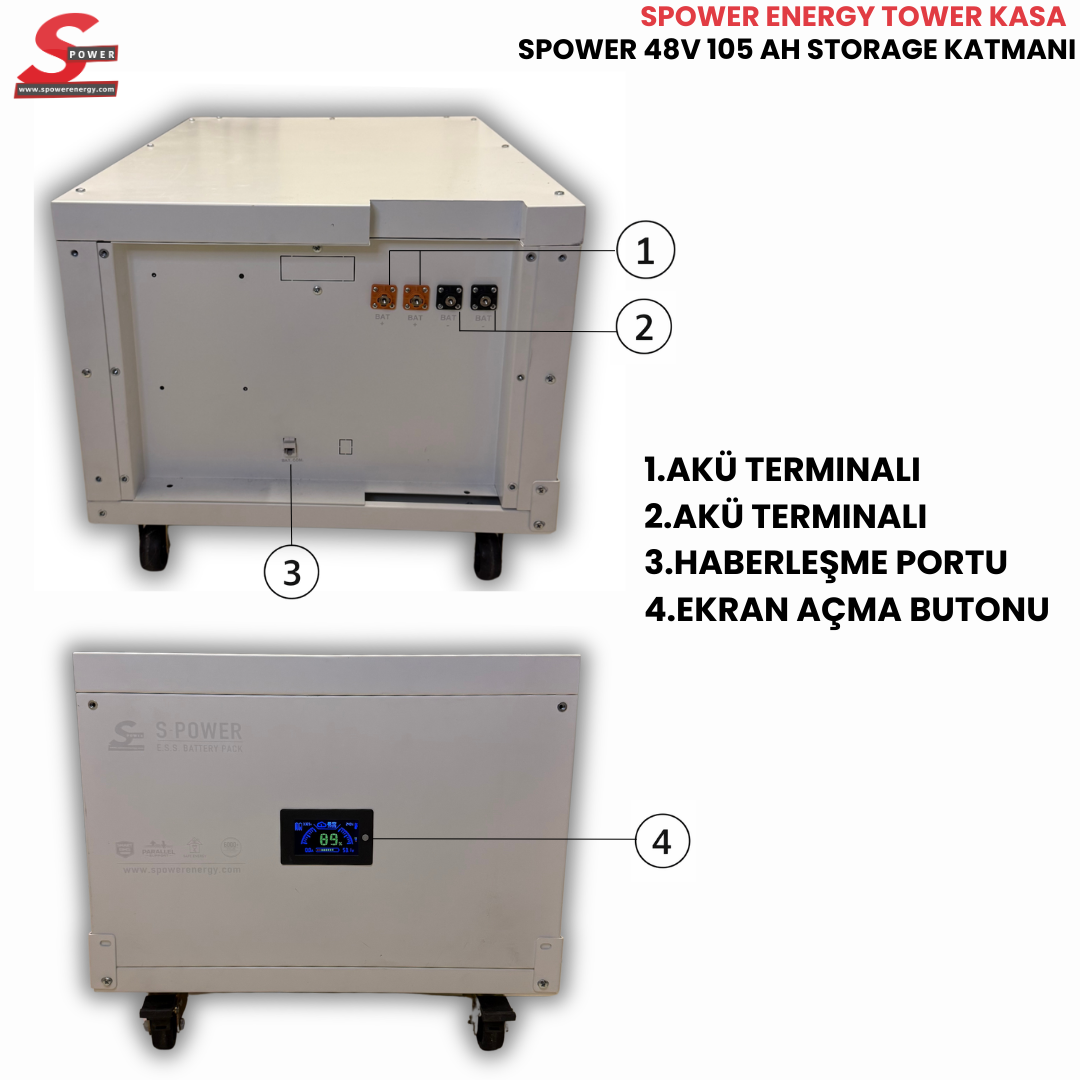 Spower 48v 105 Ah E.S.S Enerji Depolama Sistemleri Storage Katmanı